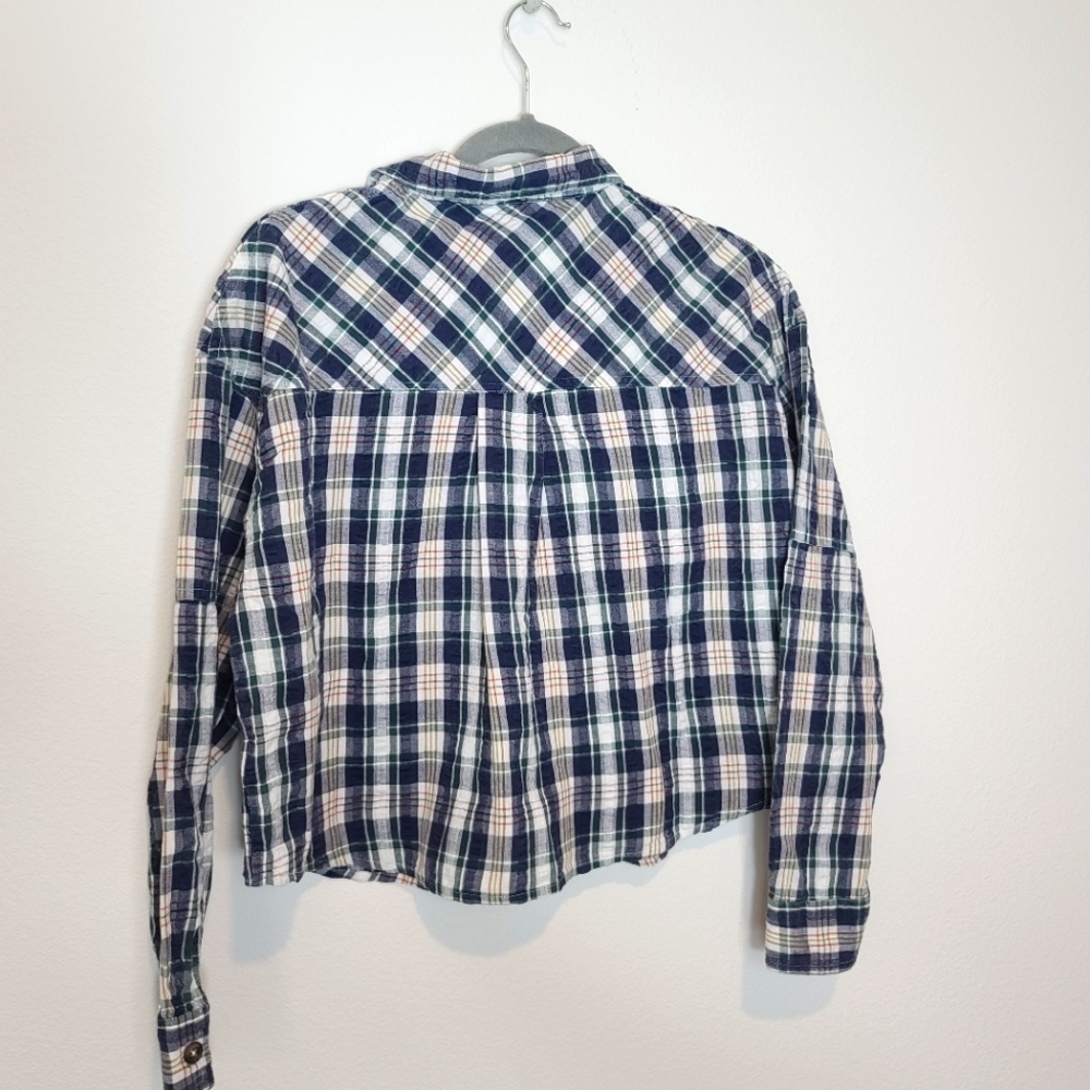 URBAN OUTFITTERS BDG Addison Plaid Checks Semi-crop Button Down Shirt - Picture 10 of 12